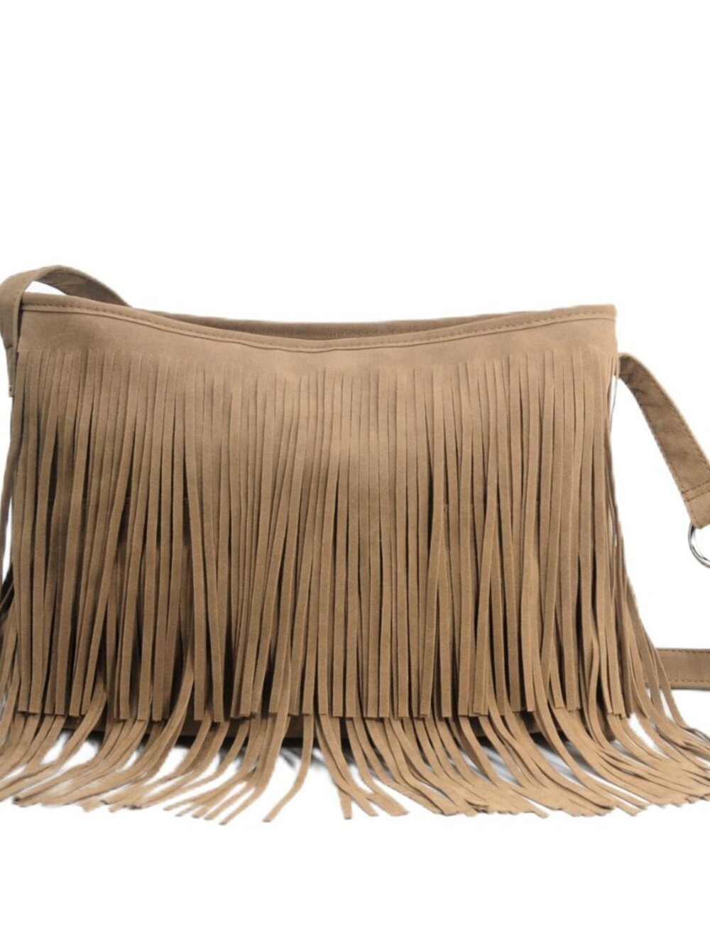 Tassel Faux Suede Leather Hobo Cross Body Shoulder Bag Womens Sling Bag